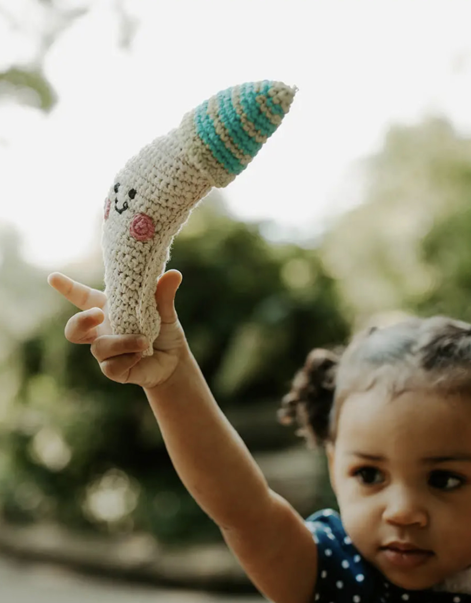 Pebble Friendly Moon Rattle