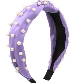 Pearl Knot Headband in Lavender