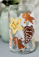 Christmas Gingerbread Cookies Can Glass Cup