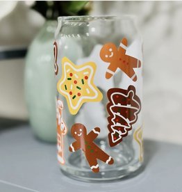 Christmas Gingerbread Cookies Can Glass Cup
