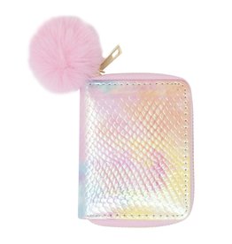 Zomi Gems Shiny Tie Dye Mermaid Scale Wallet Pink