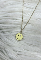 Smile Face Necklace in Yellow