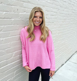 Easel Emerson Sweater in Bright Pink