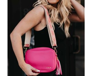 Neon pink cross body bag discount