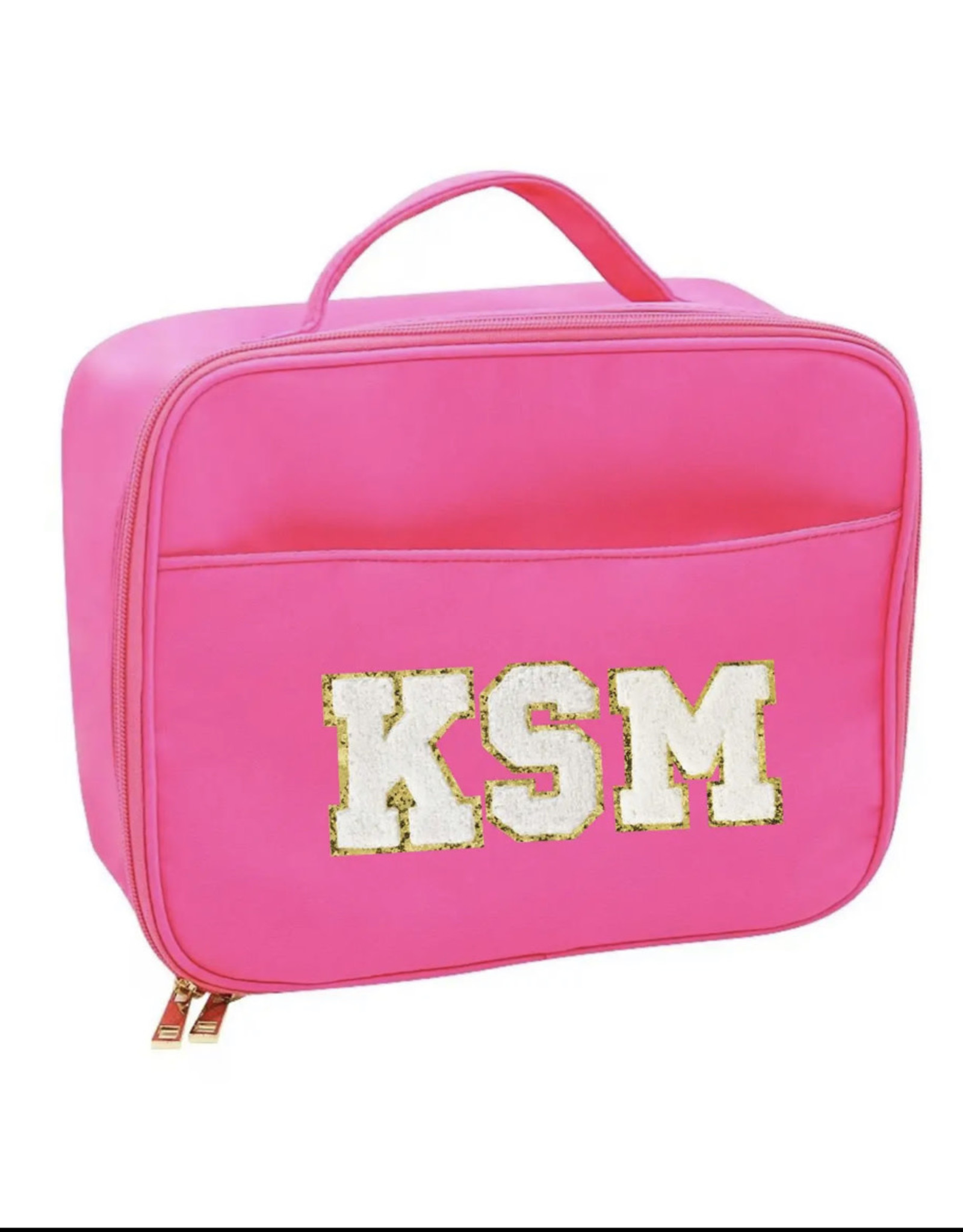 Varsity Collection Nylon Lunch Bag Box Hot Pink