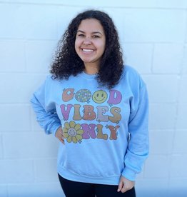 Good Vibes Only Sweatshirt in Blue