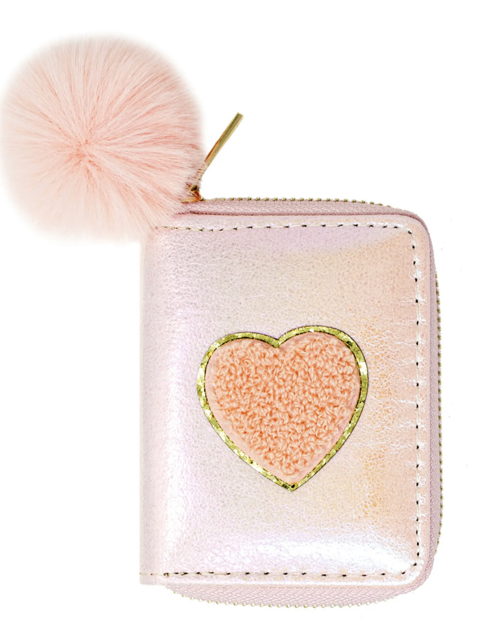 Zomi Gems Shiny Heart Wallet in Pink