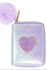 Zomi Gems Shiny Heart Wallet in Purple