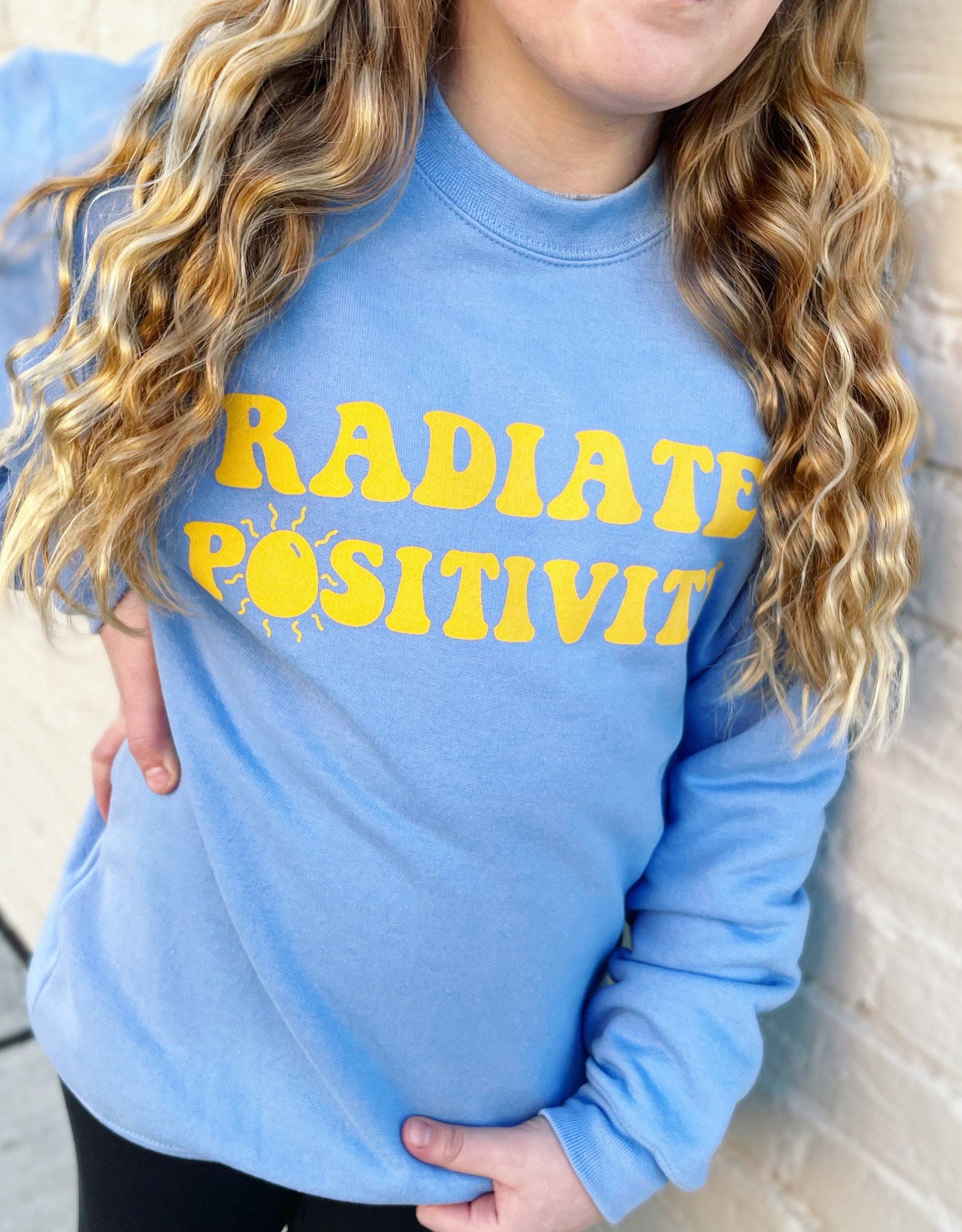 Radiate Positivity Sweatshirt in Blue