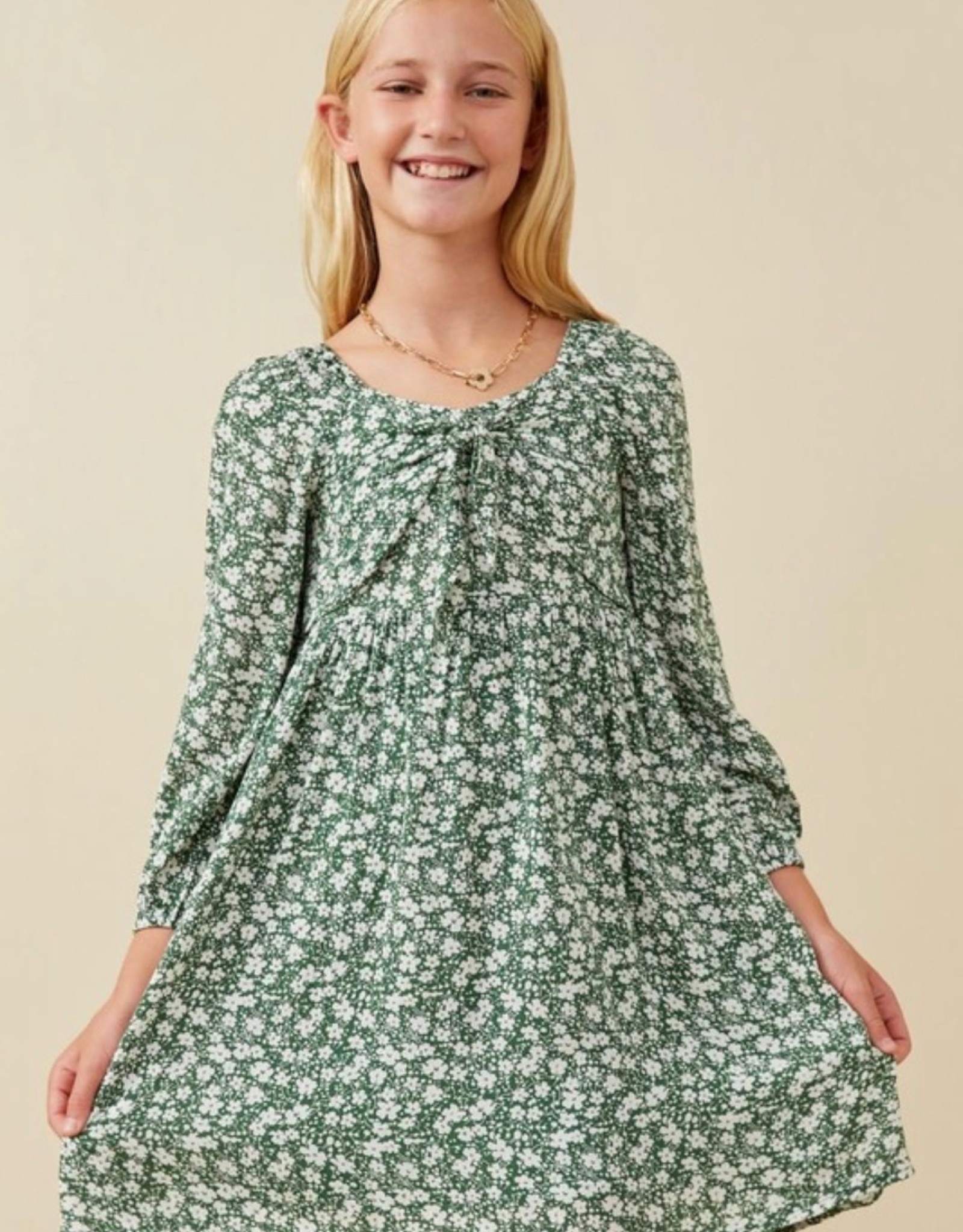 Hayden Sara Dress in Green Floral