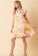 Mittoshop Piper Dress in Pink Floral