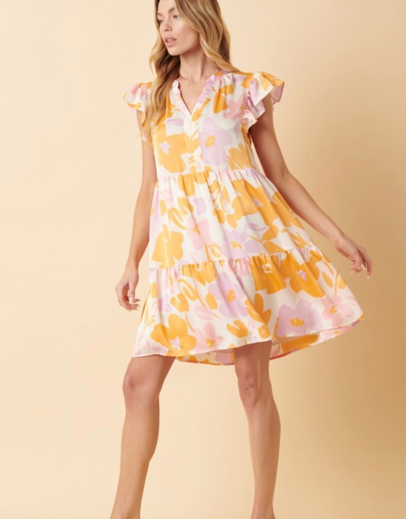 Mittoshop Piper Dress in Pink Floral