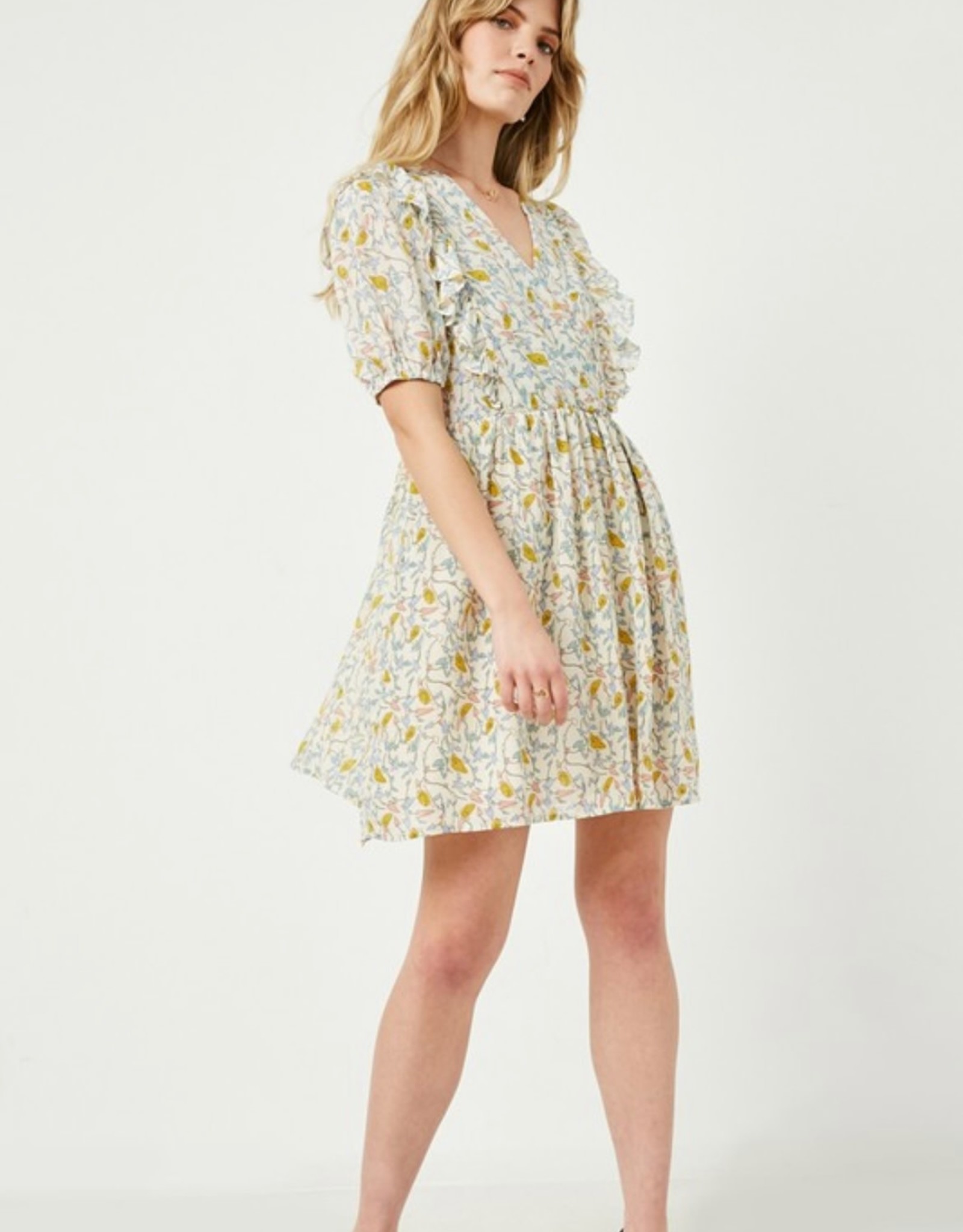 Hayden Lucy Dress in Cream Floral