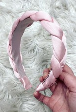 Wide Braid Headband in Pink