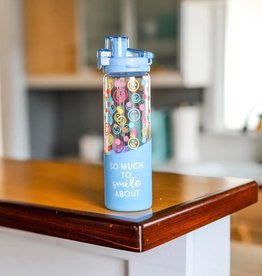 Jadelynn Brooke Glass Water Bottle - So Much To Smile About