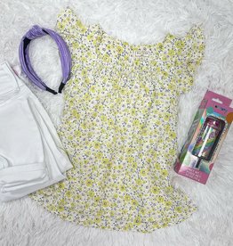 Hayden Harper Top in Yellow Floral