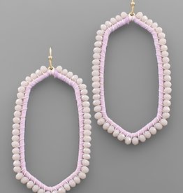 Hexagon Earring  in Lavender