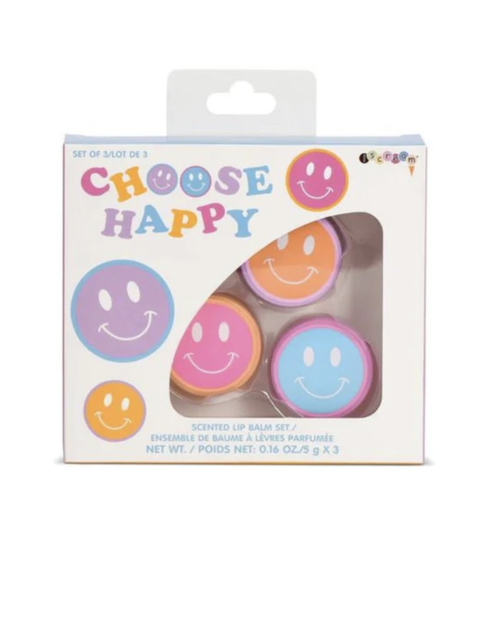 Iscream Choose Happy Lip Balm Trio