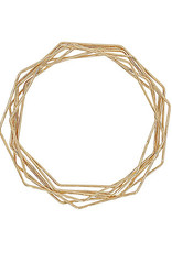Hexagon Gold Bracelet Set