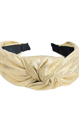 Metallic knot headband in gold