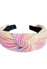 Metallic Knot Headband in Pink Multi