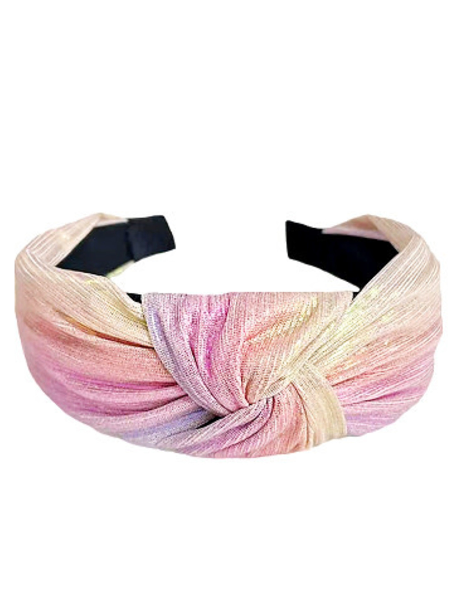 Metallic Knot Headband in Pink Multi