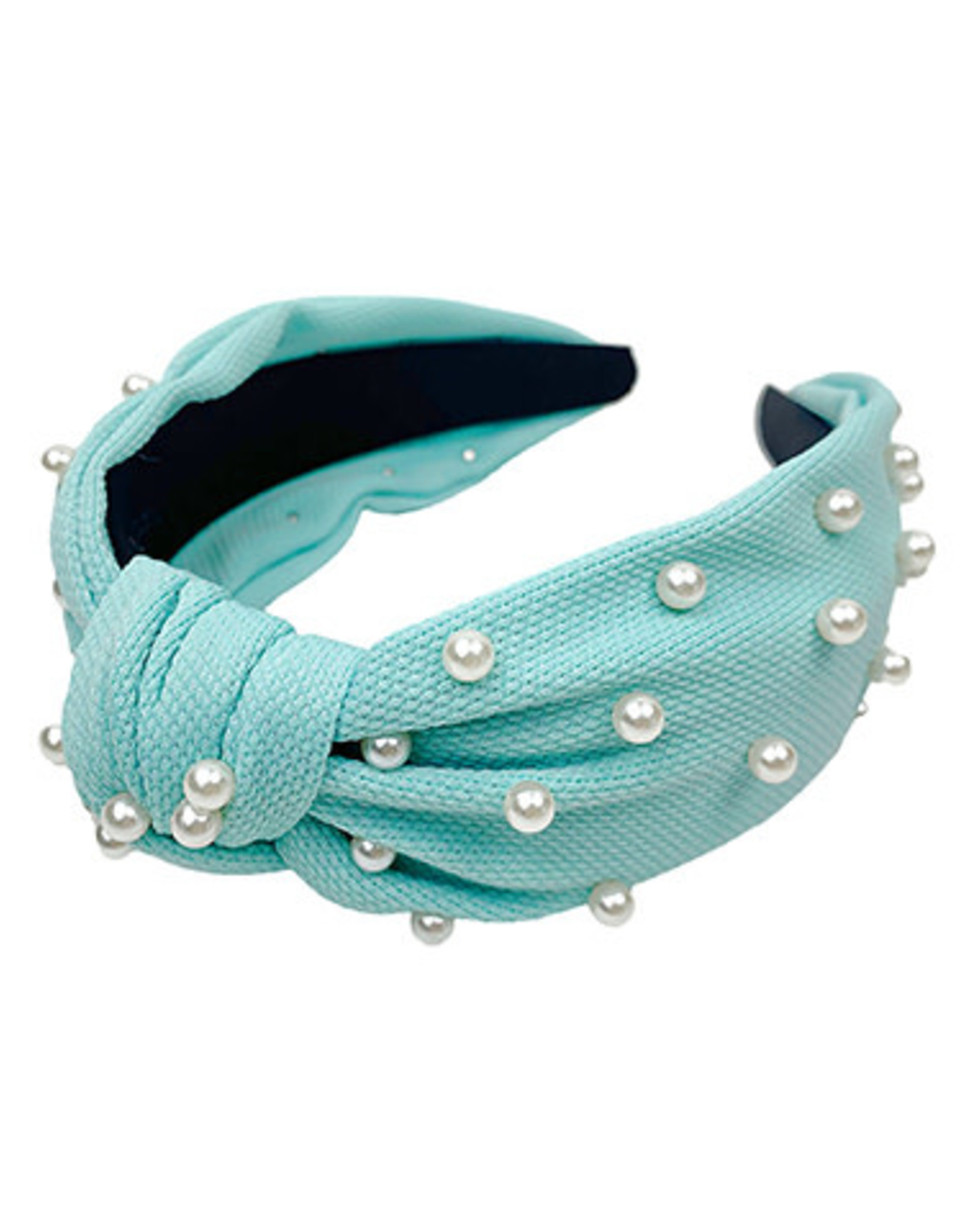 Pearl Knot Headband in Aqua