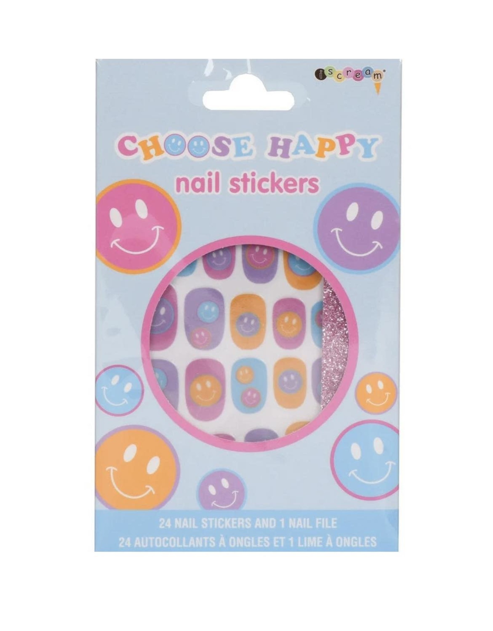 Iscream Happy TieDye Nail Sticker Set