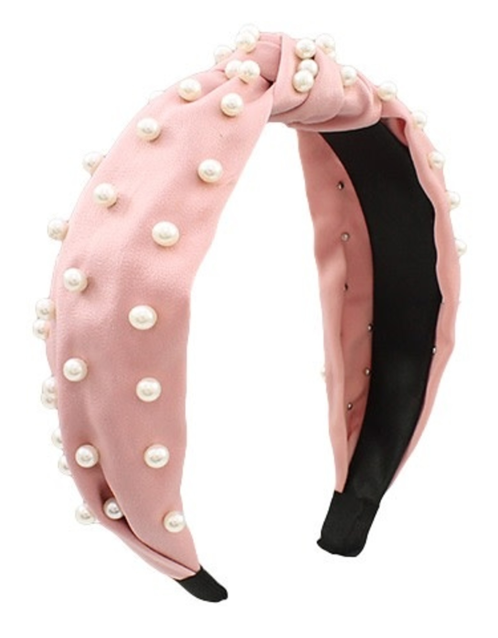 Pearl Knot Headband in Pink