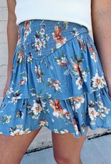 Hayden Brianna Skirt in Blue Floral