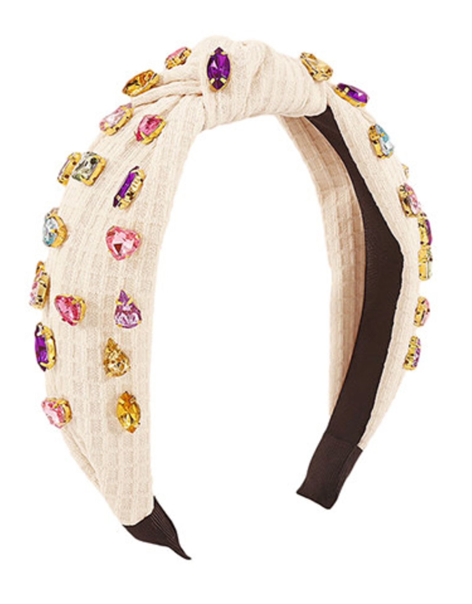 Jewel Knot Headband in Ivory