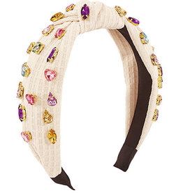 Jewel Knot Headband in Ivory