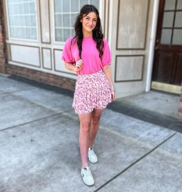 Addie Skirt in Pink Floral