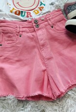 Mayoral Penny Denim Short in Bubblegum Pink