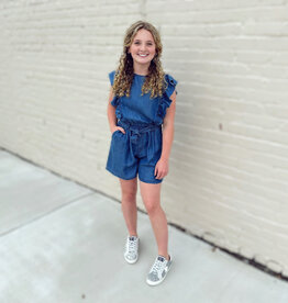 Mayoral Kasey Romper in Denim