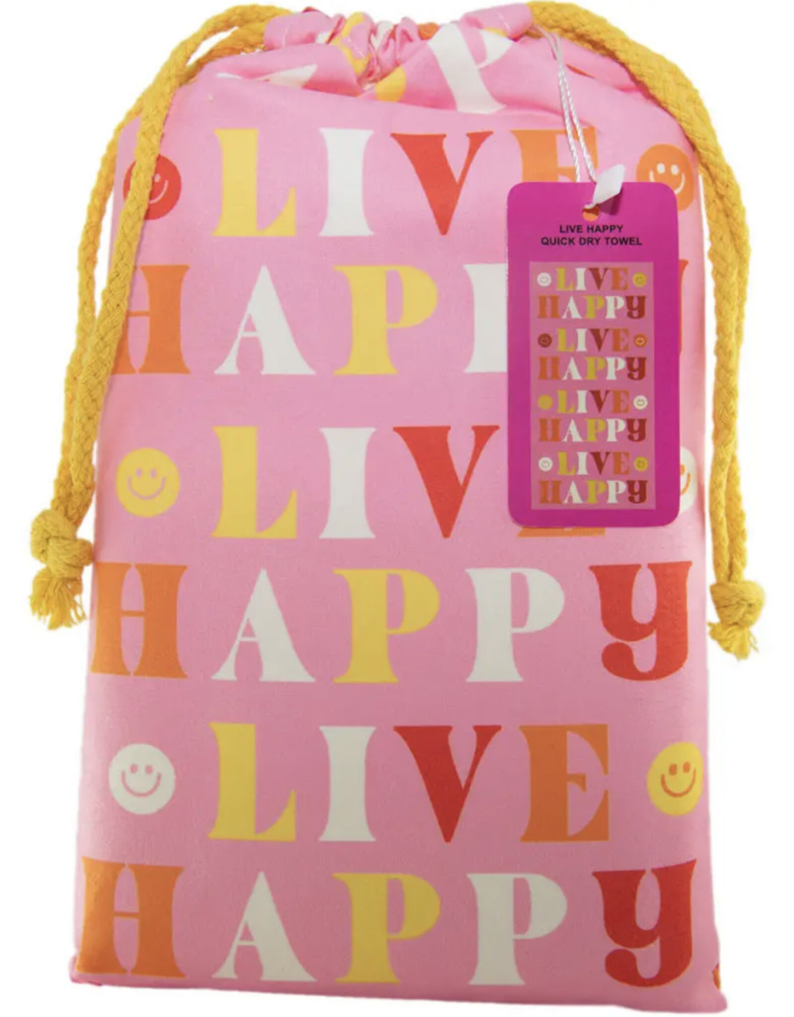 Katydid Live Happy Quick Dry Beach Towel