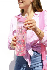 Packed Party Pink Party Water Bottle with Straw