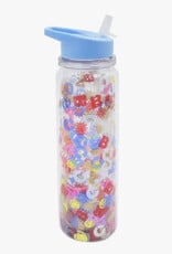 Packed Party Little Letters Confetti Water Bottle with Straw