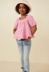 Hayden Brittany Washed Gauze Top in Pink