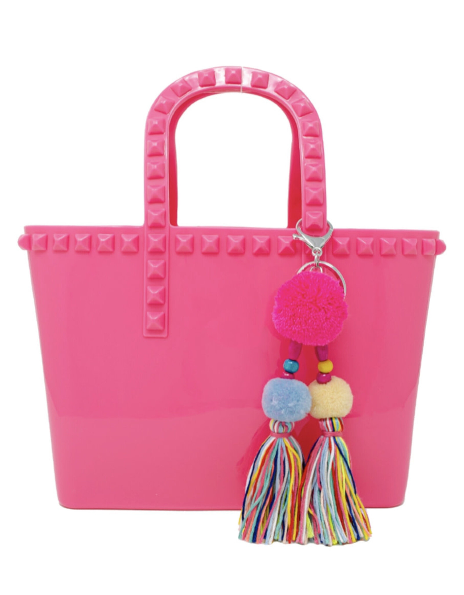 Zomi Gems Tiny Jelly Tote bag in Hot Pink