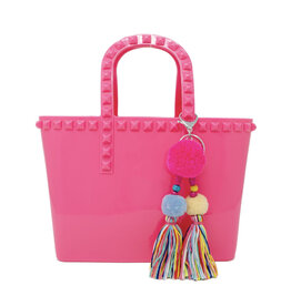 Zomi Gems Tiny Jelly Tote bag in Hot Pink