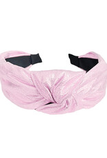 Metallic Knot Headband in Pink