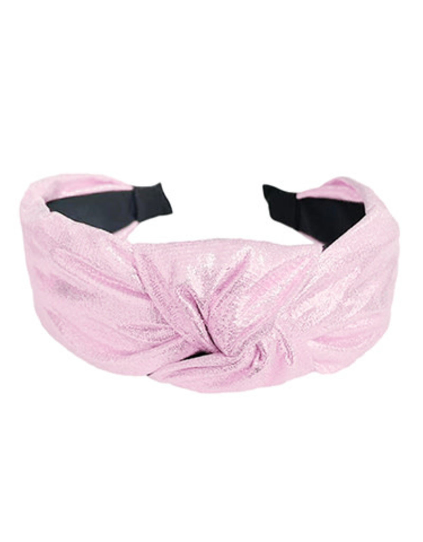 Metallic Knot Headband in Pink