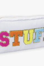 Varsity Collection Nylon Cosmetic Bag White  Stuff Chenille