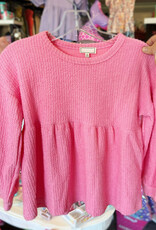 Hayden Jordan Corded Knit Top in Pink