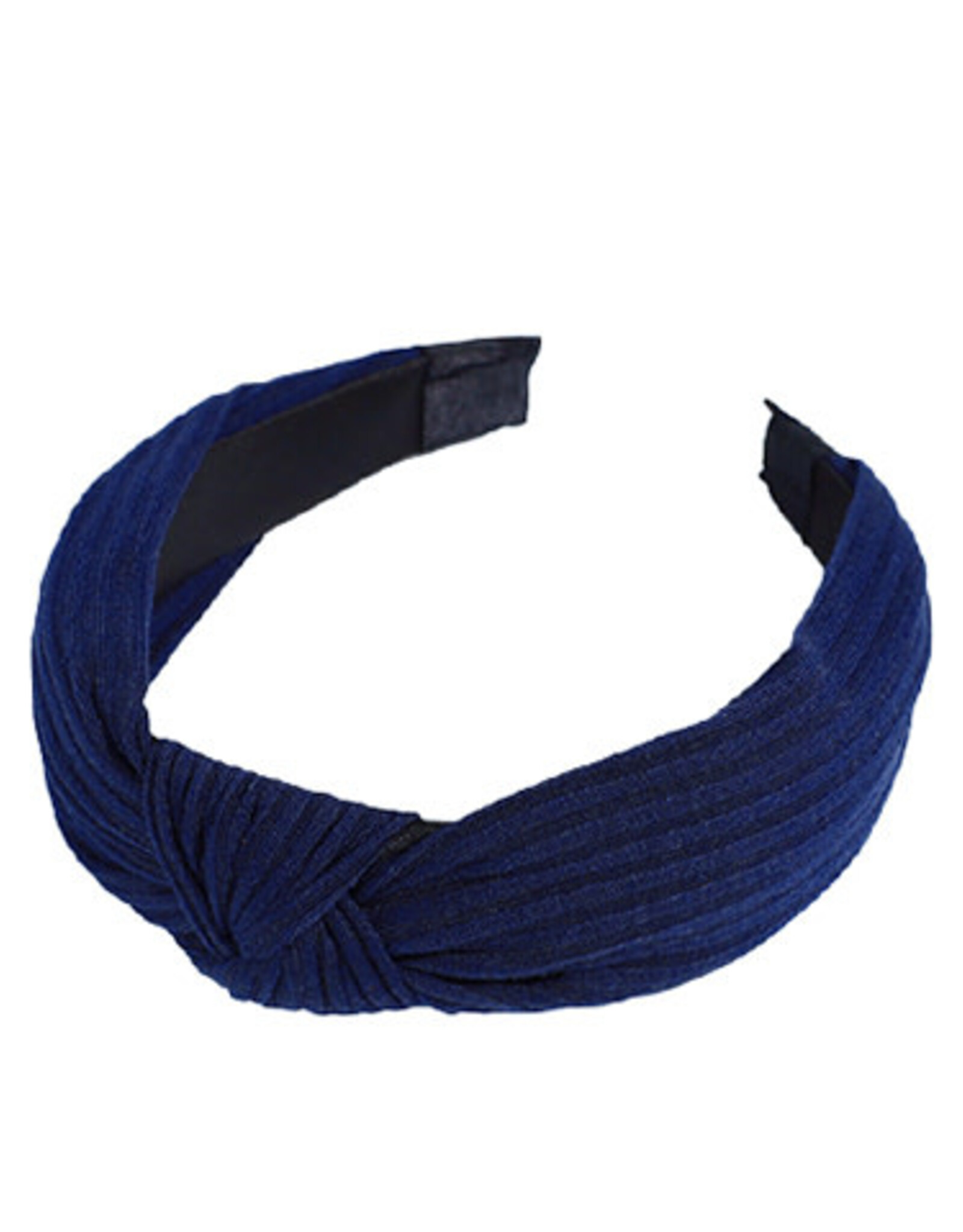 Wrinkle Style Knot Headband in Navy