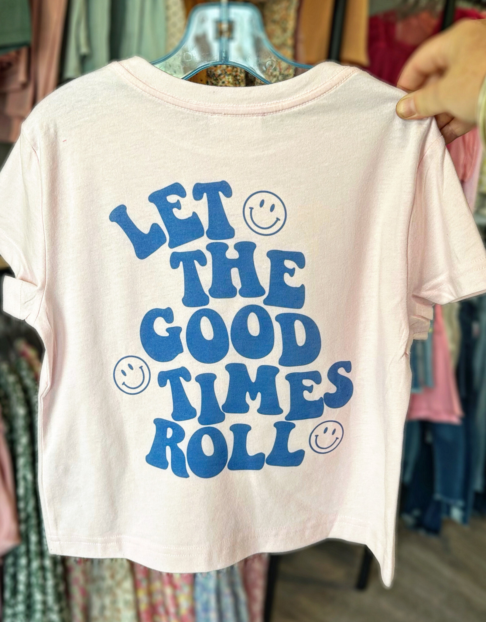 Let The Good Times Roll Tee in Pink