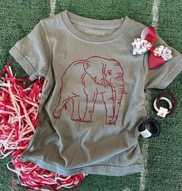 Mustard&Ketchup Kids Alabama Elephant Tee in Grey