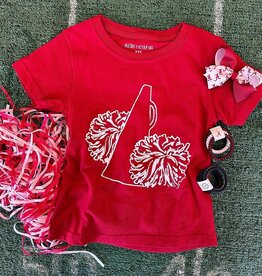 Mustard&Ketchup Kids Alabama Crimson & White Pom Pom T-Shirt