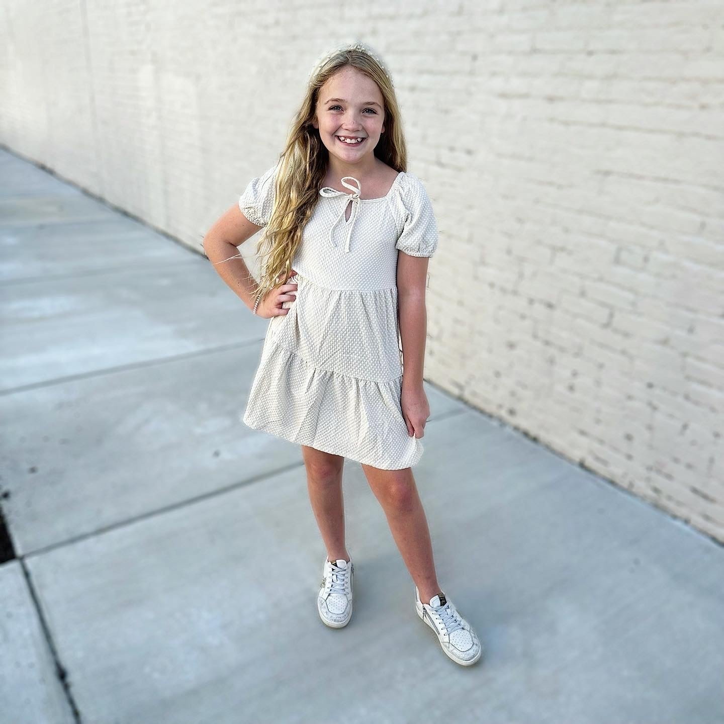 Kaley Dress in Cream - Marlee Janes